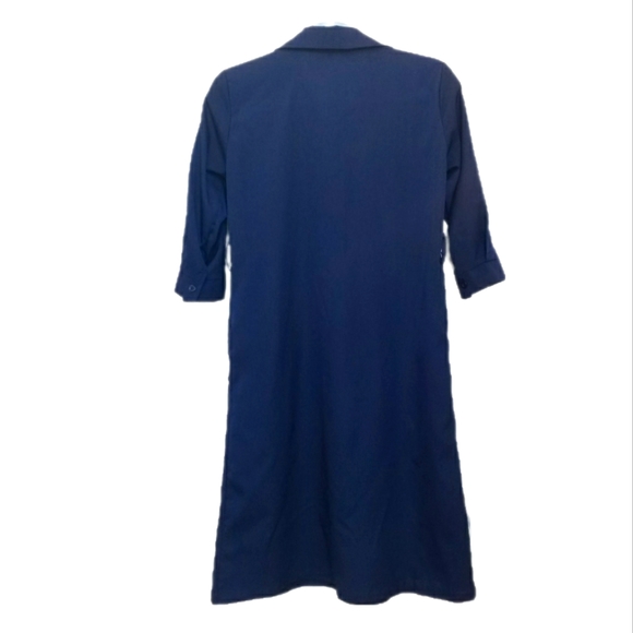 Navy Blue Button-Front Dress NWOT - Picture 5 of 6